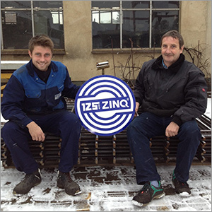 Seite Kunden Testimonials Jahnke Metallbau mit 125 Jahre ZINQ Logo
